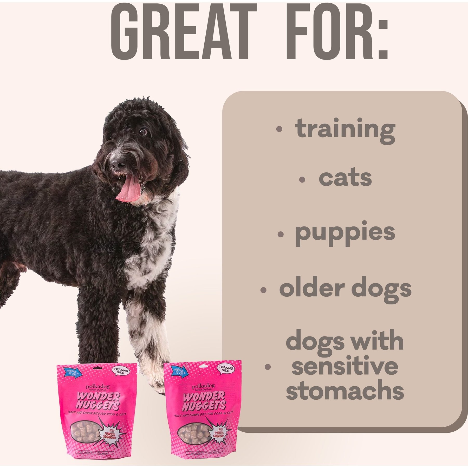 Polkadog Wonder Nuggets Turkey & Cranberry Flavor Soft & Chewy Dog Treats