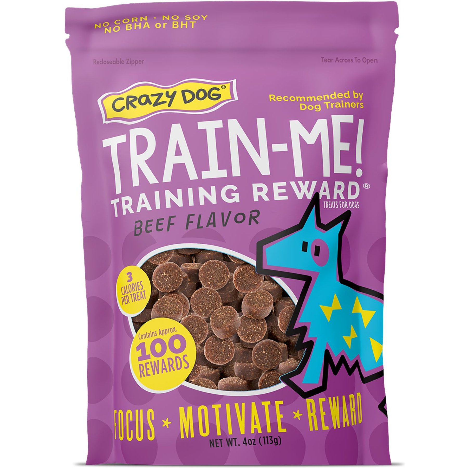 Crazy Dog Train-Me! Beef Flavor Dog Treats