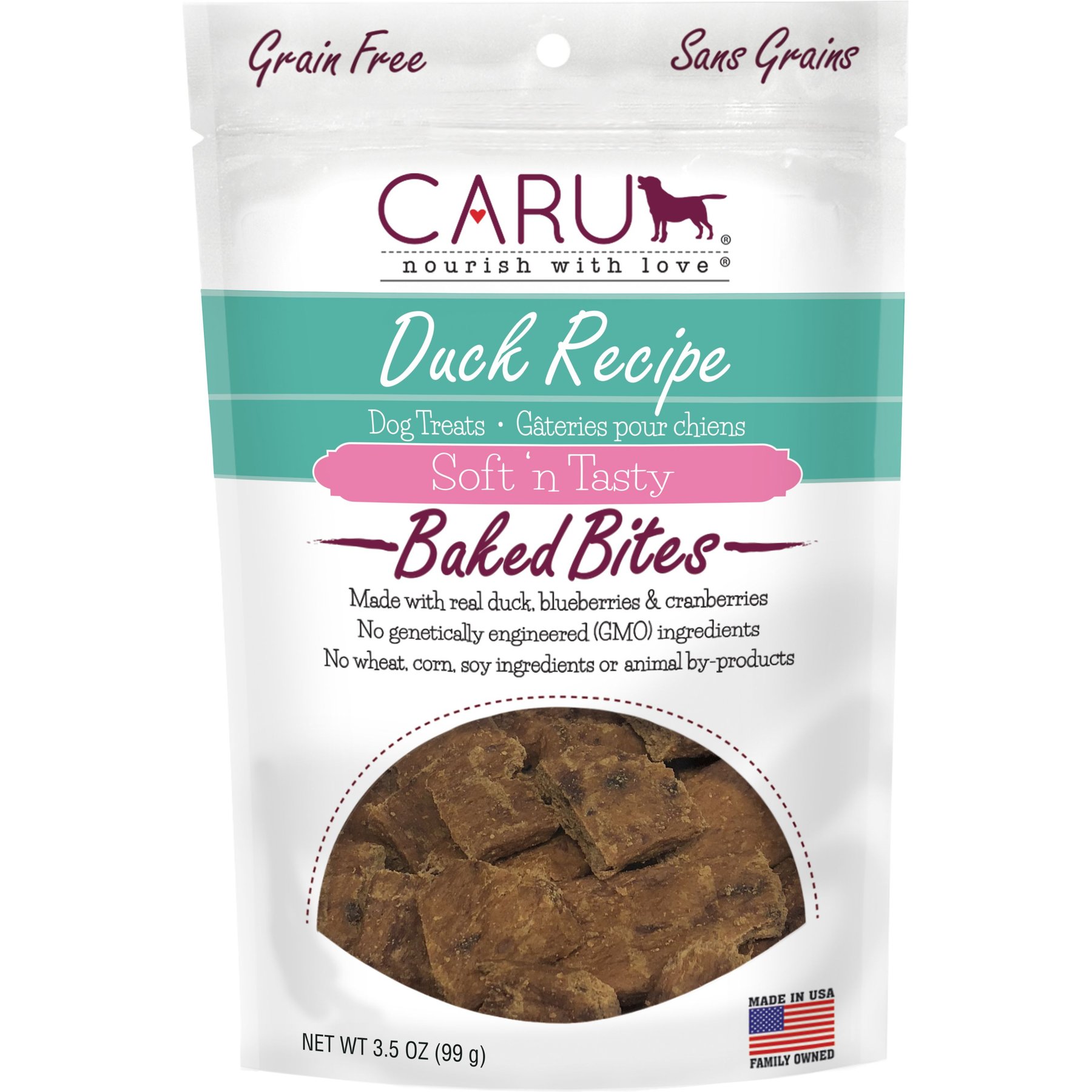 Caru Soft 'n Tasty Baked Bites Duck Recipe Grain-Free Dog Treats