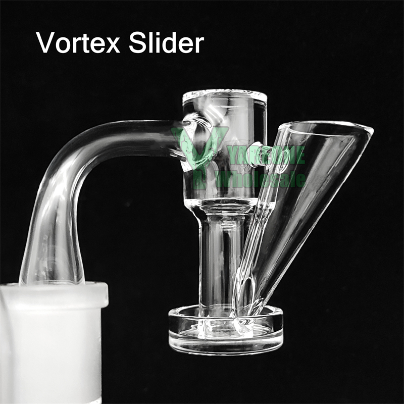 Vortex Slider Terp Slurper Quartz Banger Full Weld Beveled Edge 10mm 14mm Male 90 Degree 3mm Sidewall 75mm 65mm YAREONE Wholesale
