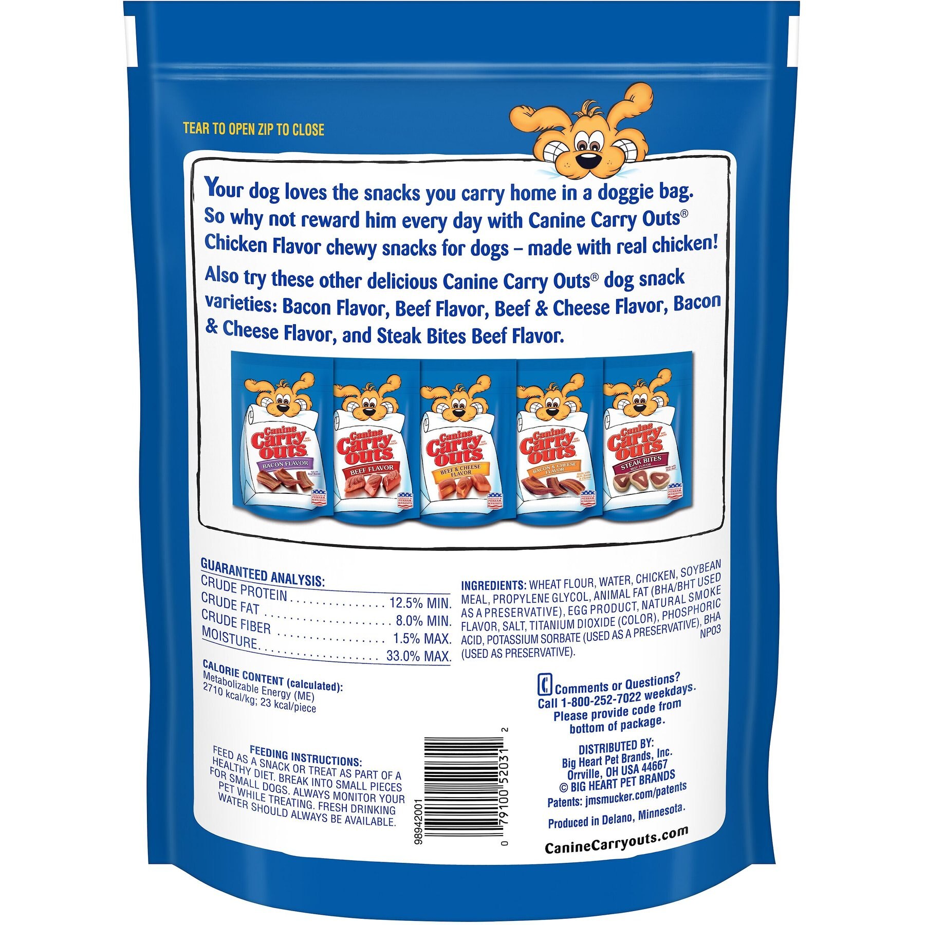 Canine Carry Outs Chicken Flavor Dog Treats