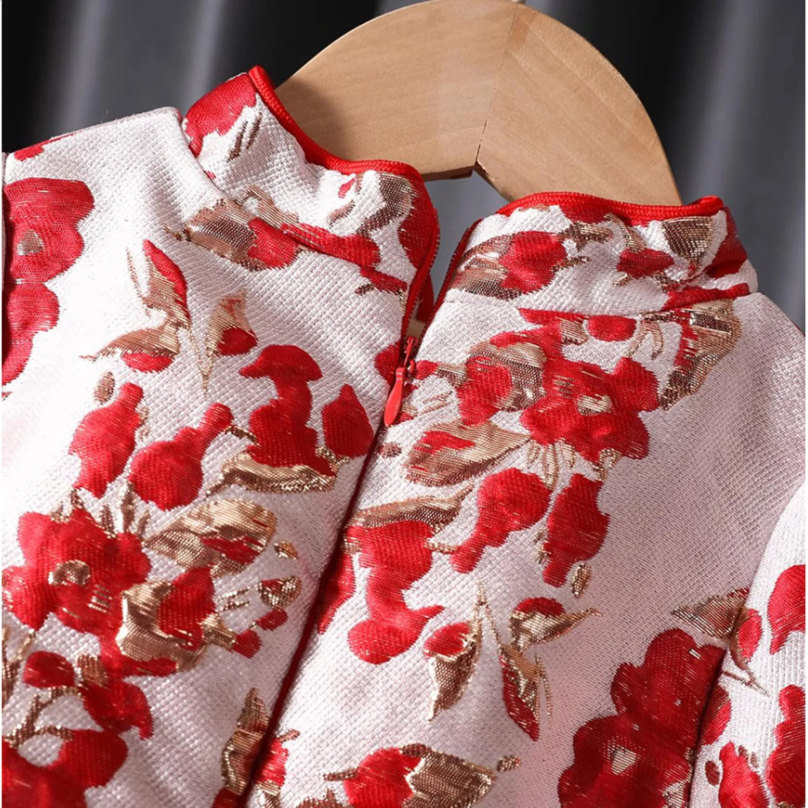 Girls wool lined ancient Chinese clothing dresses childrens Years clothing autumn and winter Hanfu dresses baby girls 6M-6Y Vestido 241121