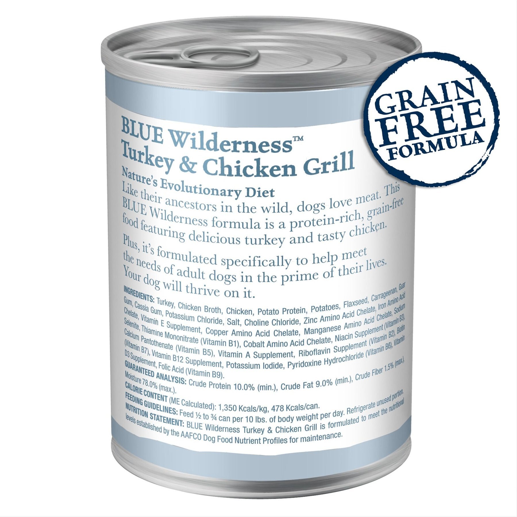 Blue Buffalo Wilderness Turkey & Chicken Grill Grain-Free Canned Dog Food