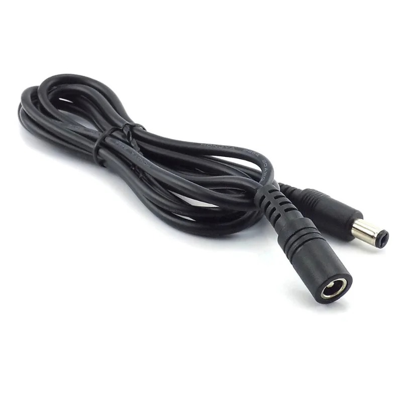 2024 Female to Male Plug CCTV DC Power Cable Extension Cord Adapter Power Cords 5.5mmx2.1mm For Camera Power Extension Cordscctv dc adapter cord