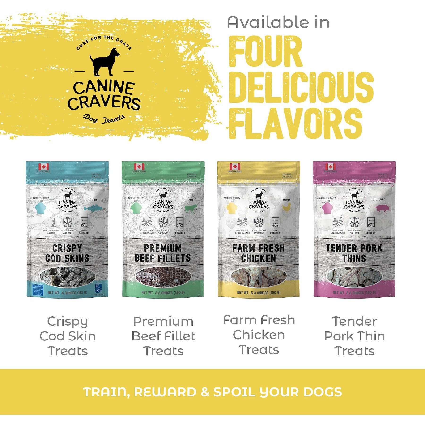 Canine Cravers Farm Fresh Chicken Dehydrated Dog Treats, 5.3-oz pouch