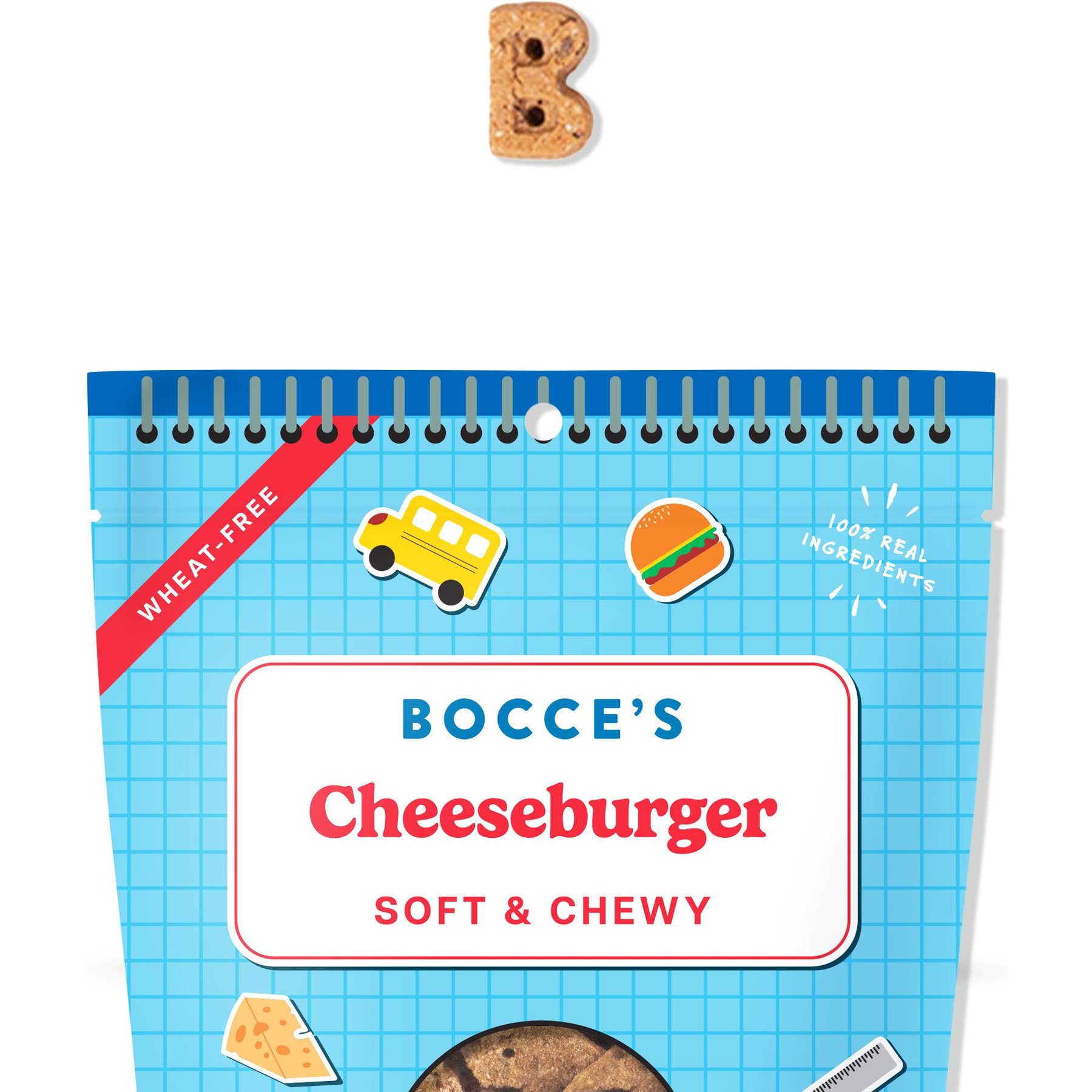 Bocce's Bakery Cheeseburger Beef Flavor Soft & Chewy Dog Treats, 6-oz bag