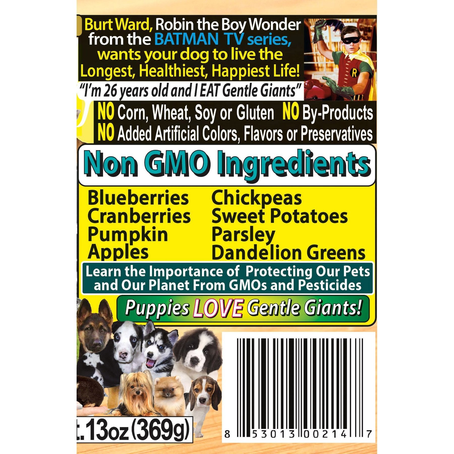 Gentle Giants Natural Non-GMO Puppy Grain-Free Chicken Wet Dog Food