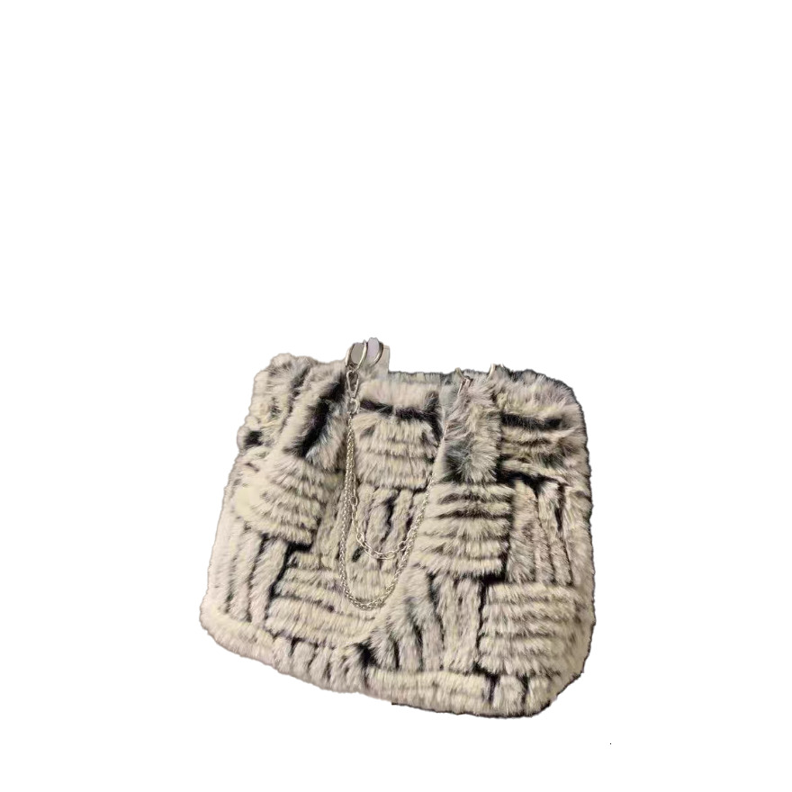 Bags Tote 2025S Designer Women Autumn/Winter New Style Horizontal/Vertical Pattern Fury Plush Large Capacity Shoulder Bag