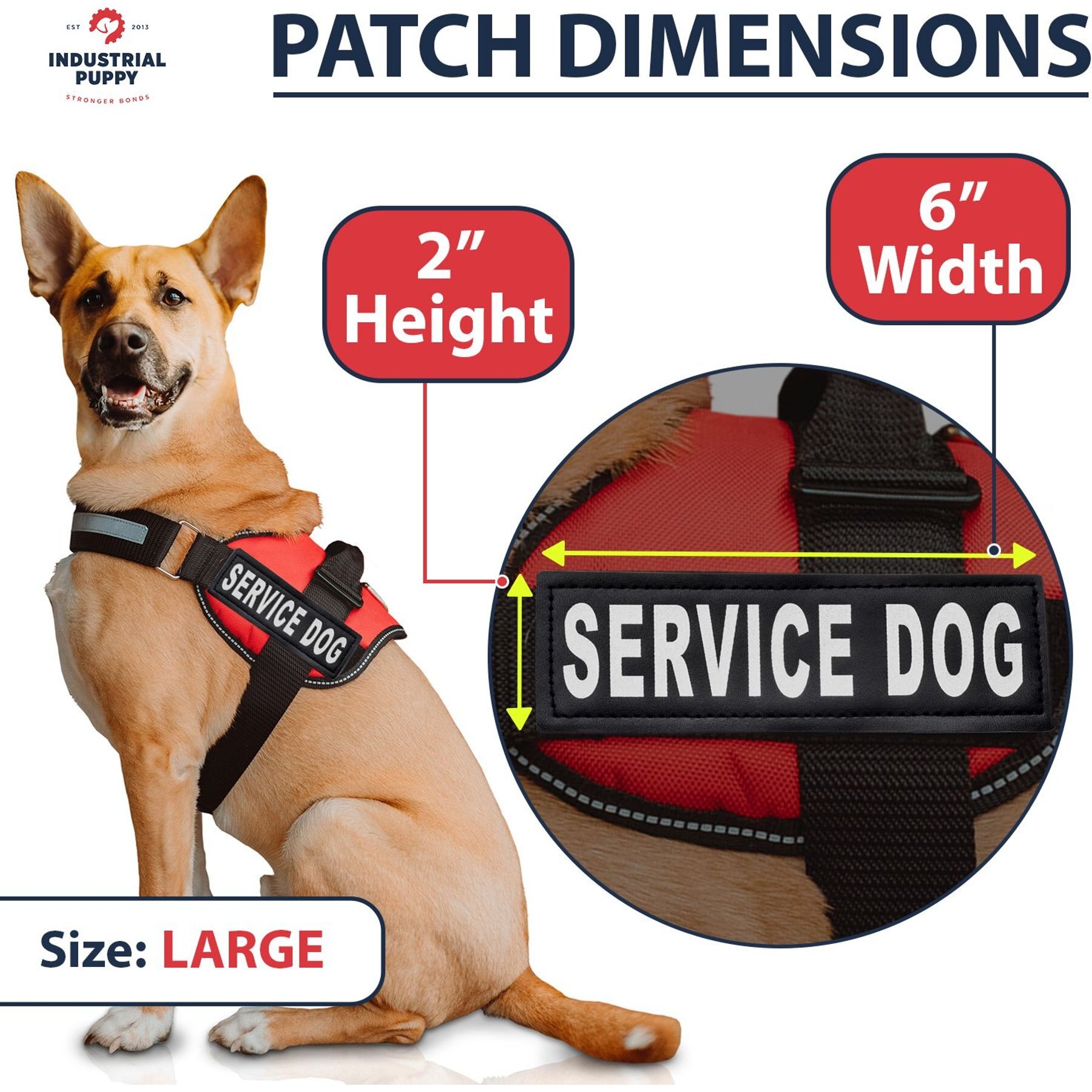 Industrial Puppy Service Dog Patches