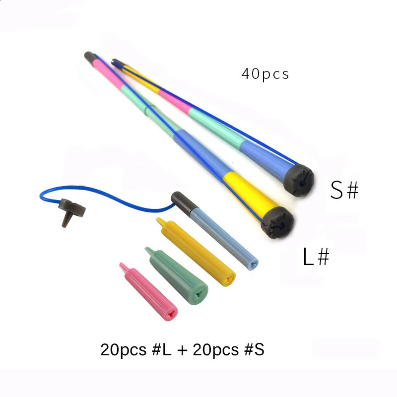 40 pieces of long hair roller spiral fluffy wool curling iron cold perm iron curling iron with rubber band curling supplies 1427 241120