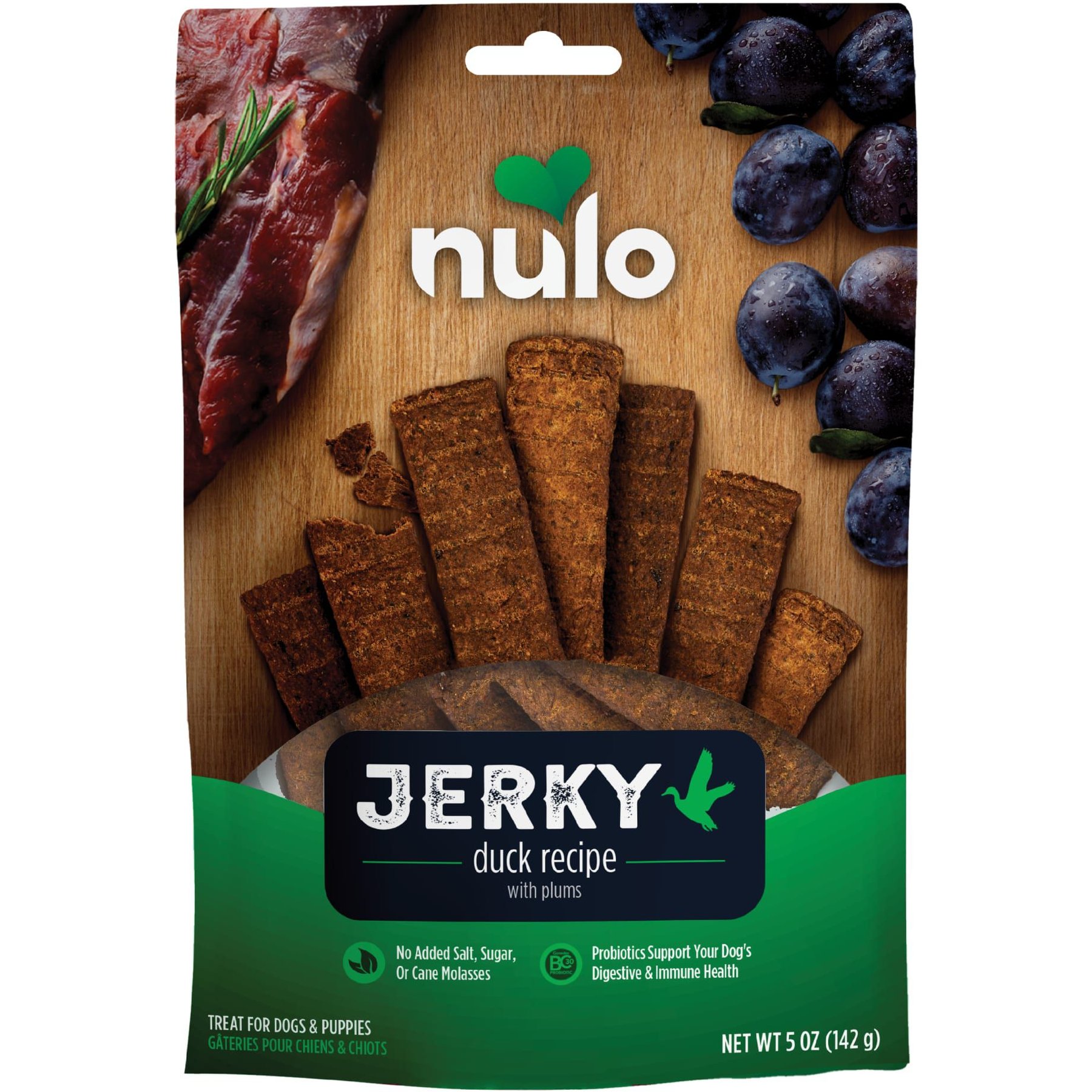 Nulo Premium Jerky Strips Dog Treats, Grain-Free High Protein Jerky Strips made with BC30 Probiotic to Support Digestive & Immune Health Dog Treats