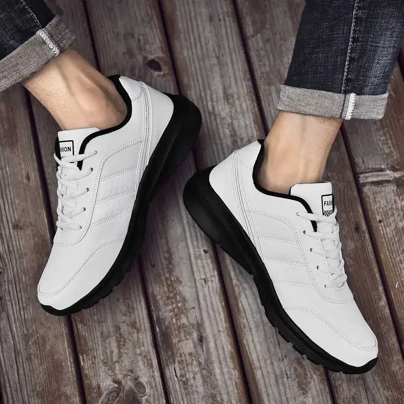 Casual shoes mens leather work boots anti slip and wear-resistant bowling shoes luxurious and comfortable walking shoes M241120