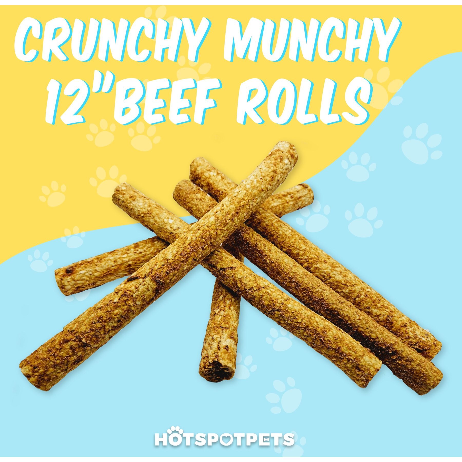 HOTSPOT PETS 12-in Beef Crunchy Munchy Rolls Dog Treats