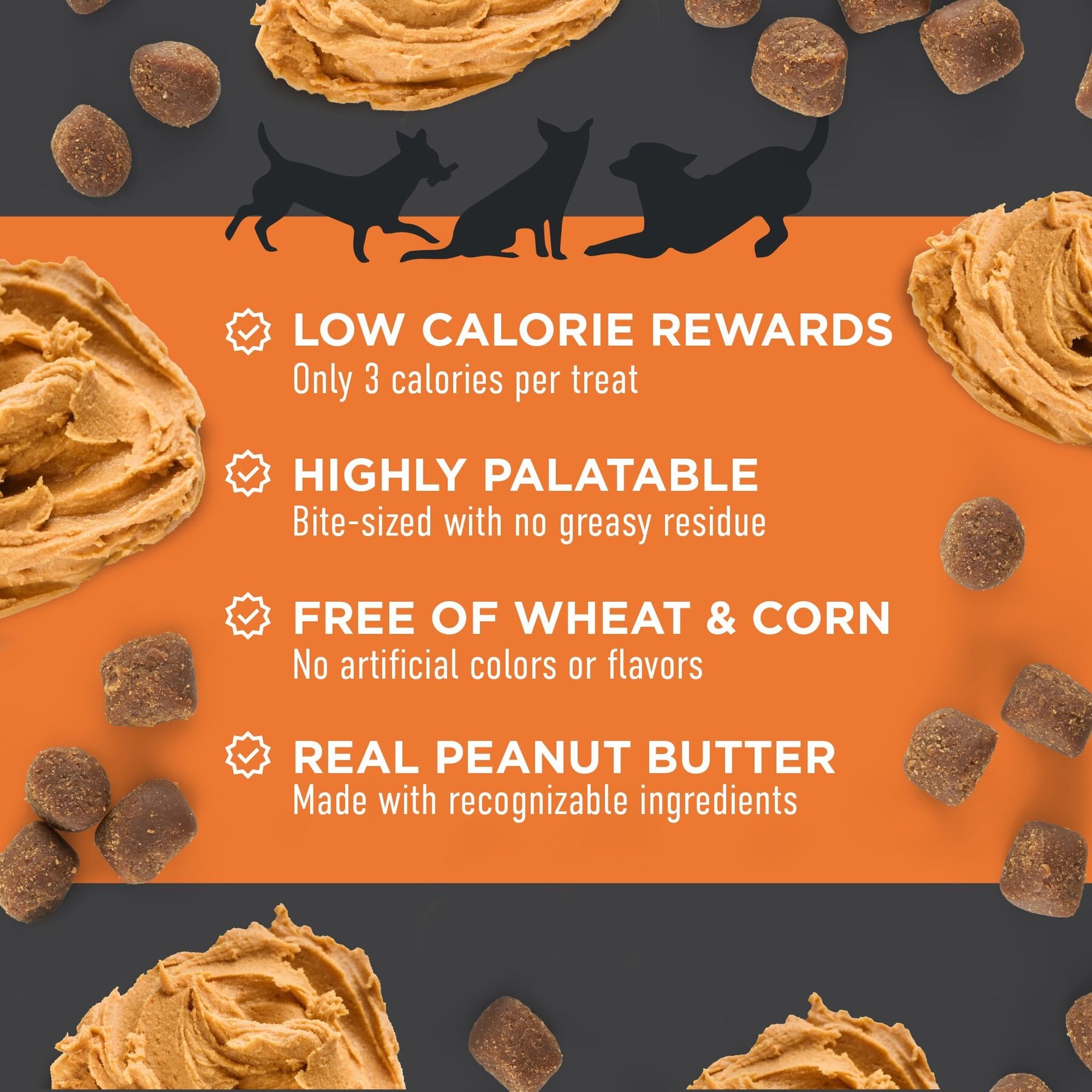 Cloud Star Tricky Trainers Chewy Peanut Butter Flavor Grain-Free Dog Treats