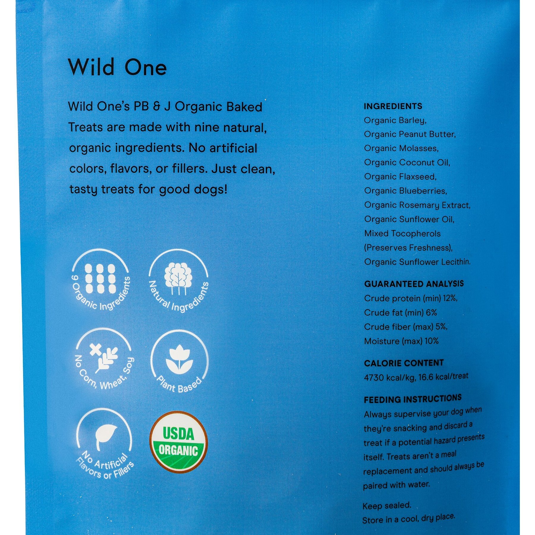 Wild One Organic Peanut Butter & Jelly Baked Dog Treats, 8-oz bag