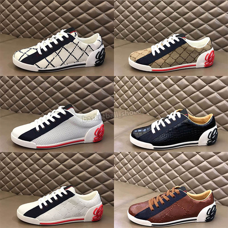 Luxury Designer Men Canvas Shoes Retro Low Top Printed Qualitty Mesh Slip-on Casual Leather Shoe Ladies Fashion Mixed Breathable Sneakers Size 38-45