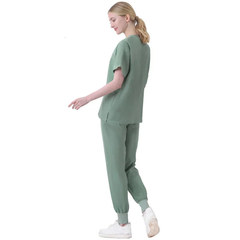 Multicolor Unisex Short Sleeved Pharmacy Nurse Uniform Hospital Doctor Workwear Oral Dental Surgery Uniforms Scrubs Sets 240420