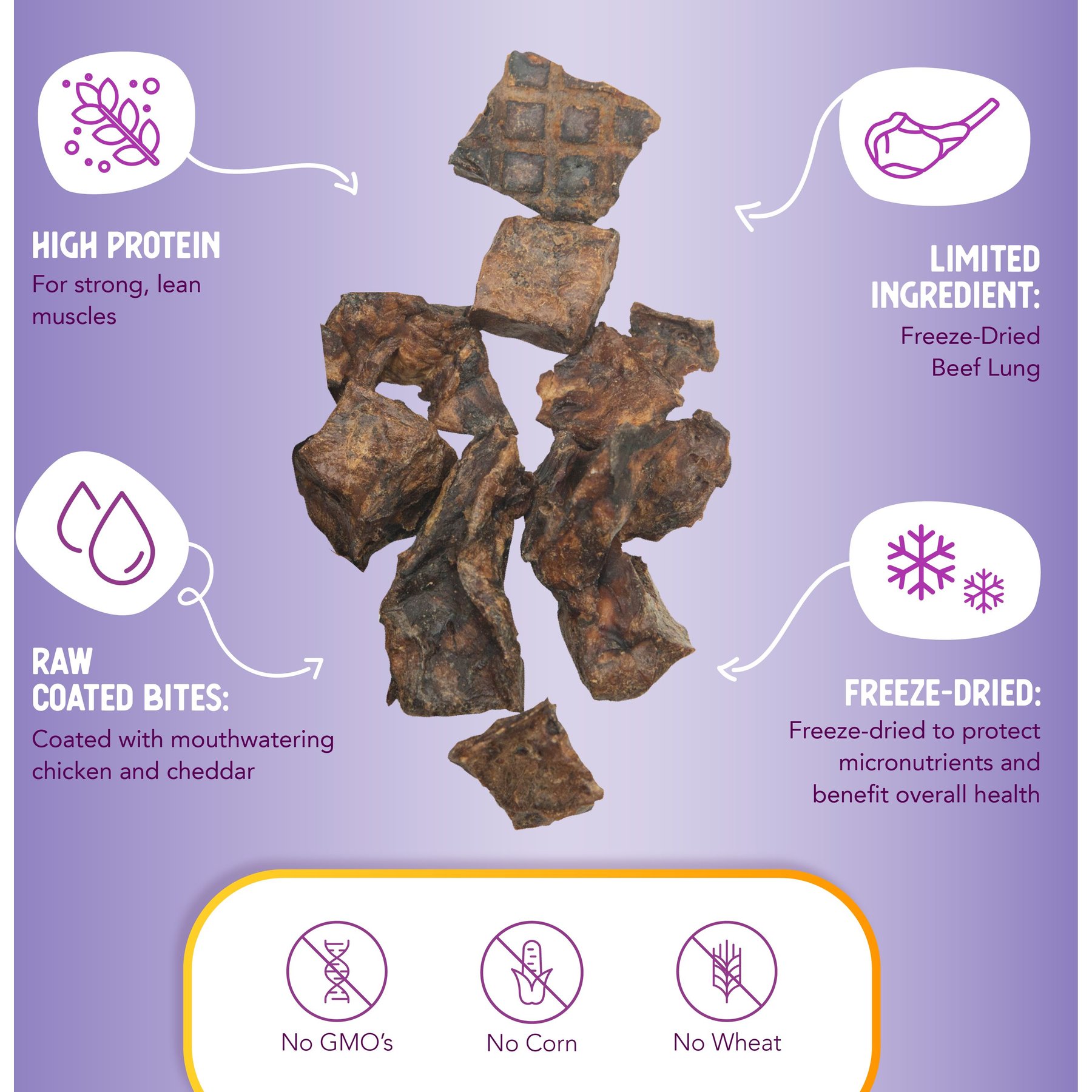 Health Extension Bully Puffs Grain-Free Chicken & Cheddar Cheese Dog Treats