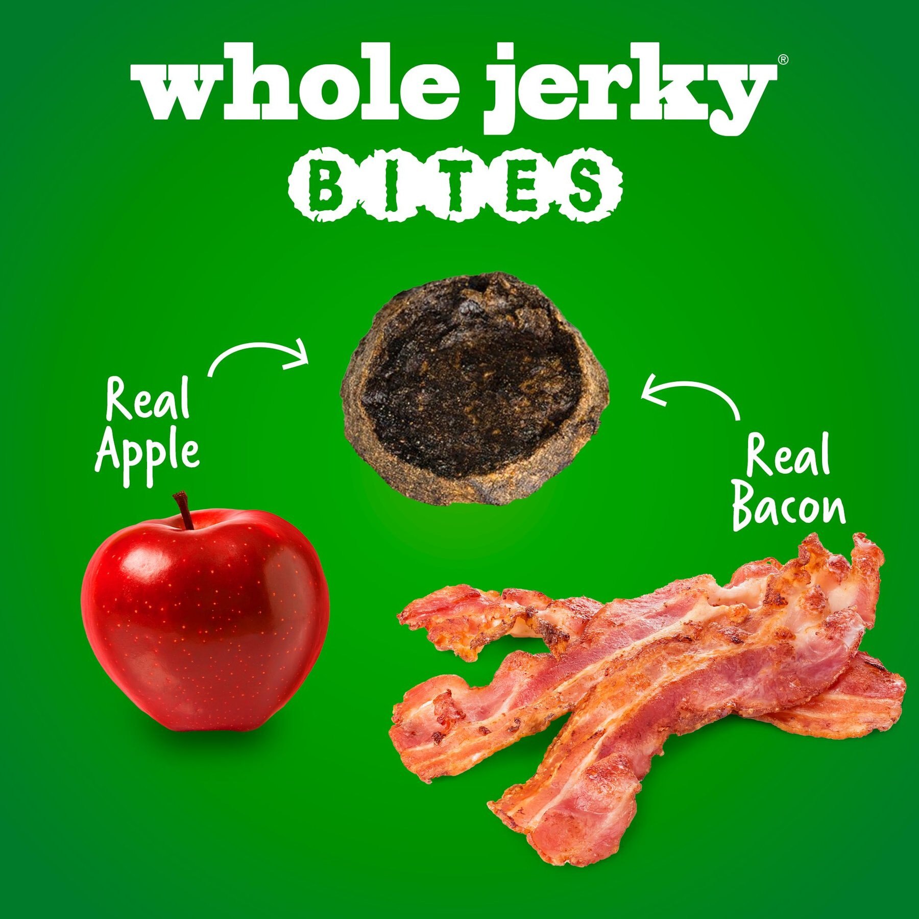 Fruitables Whole Jerky Bites Bacon & Apple Dog Treats
