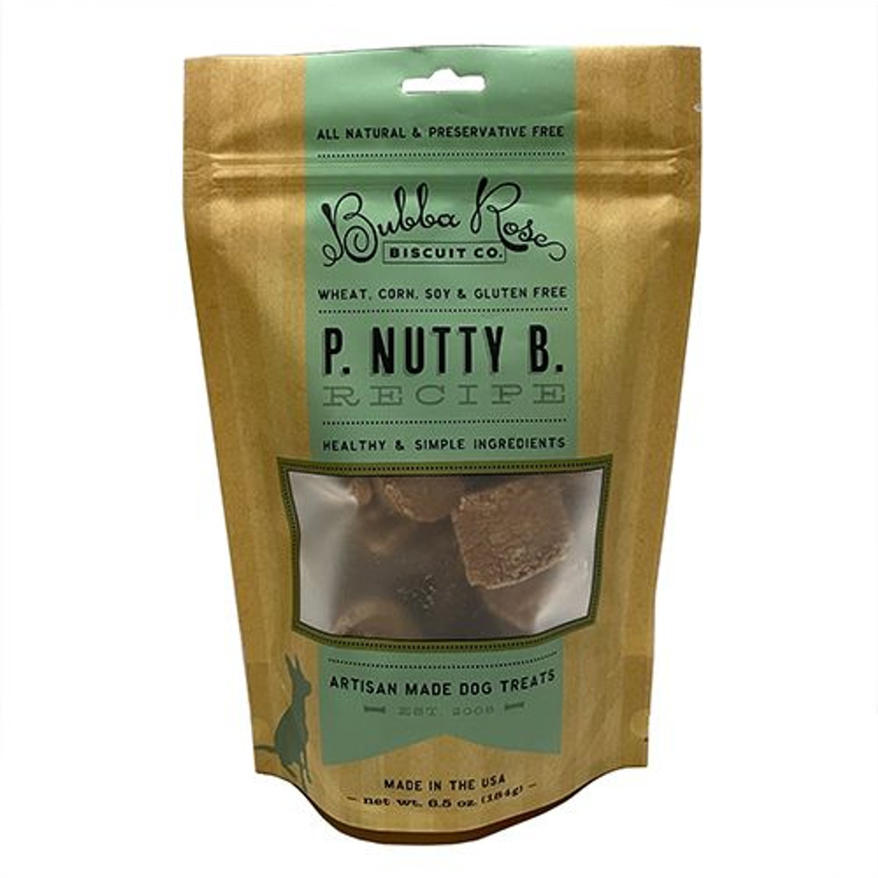 Bubba Rose Biscuit Co. P. Nutty B. Dog Treat, 6.5-oz bag
