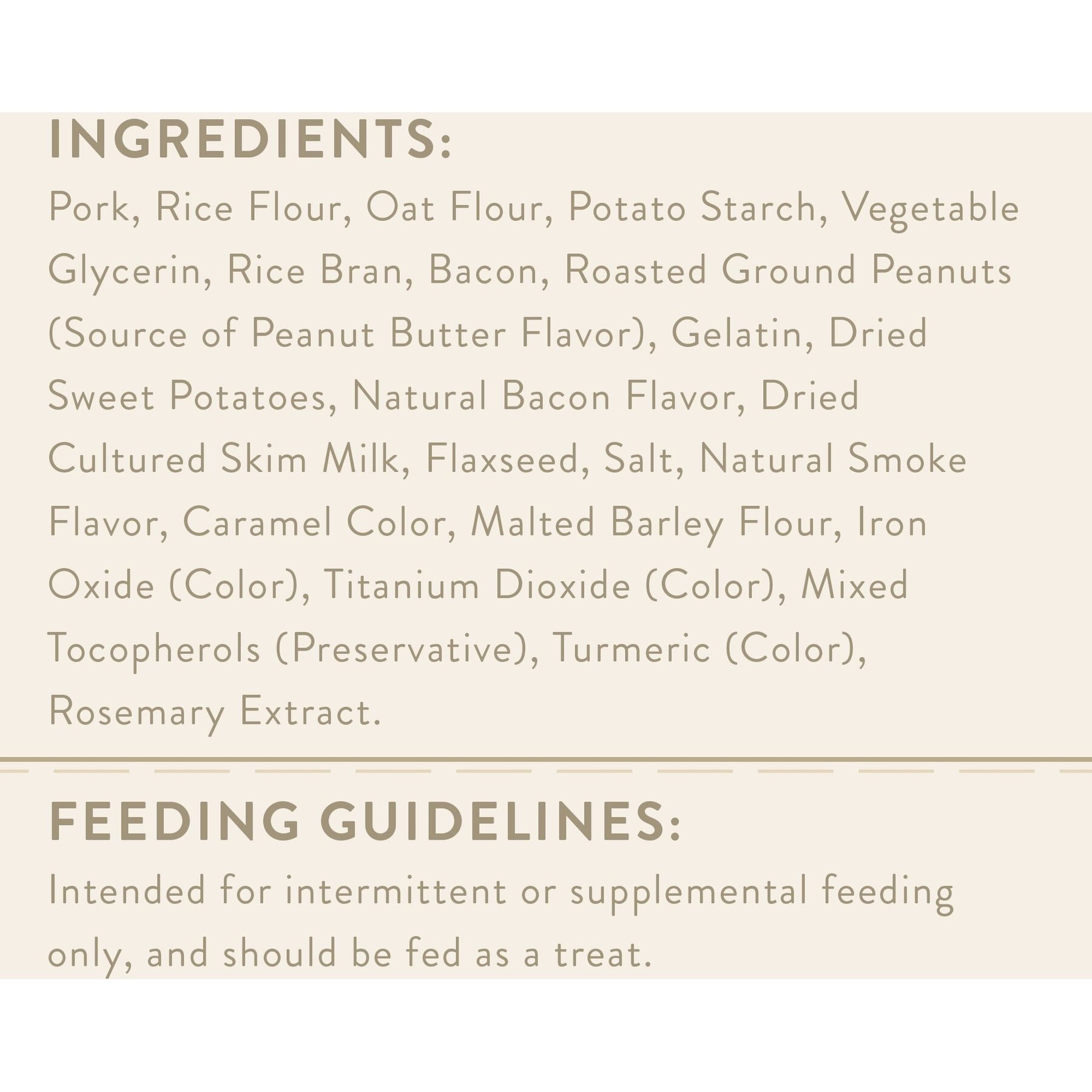 True Acre Foods Thick Cut Strips with Real Bacon and Peanut Butter Flavor Dog Treats