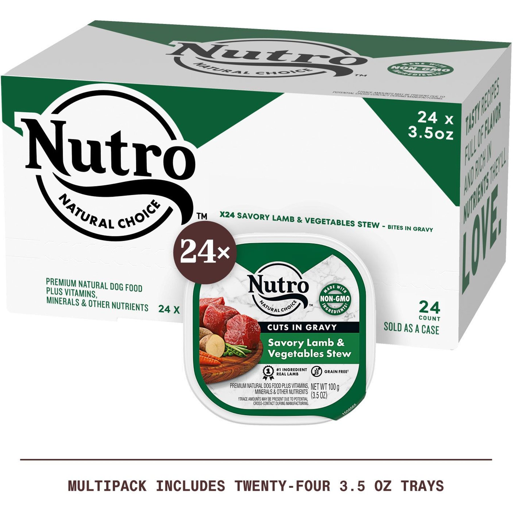 Nutro Grain-Free Savory Lamb & Vegetables Stew Cuts in Gravy Adult Wet Dog Food