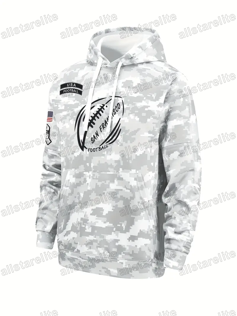 Custom Salute To Service Pullover Football Hoodie Jersey individuation Stitch Camo Sweatshirts Men Womens Youth fashion trend