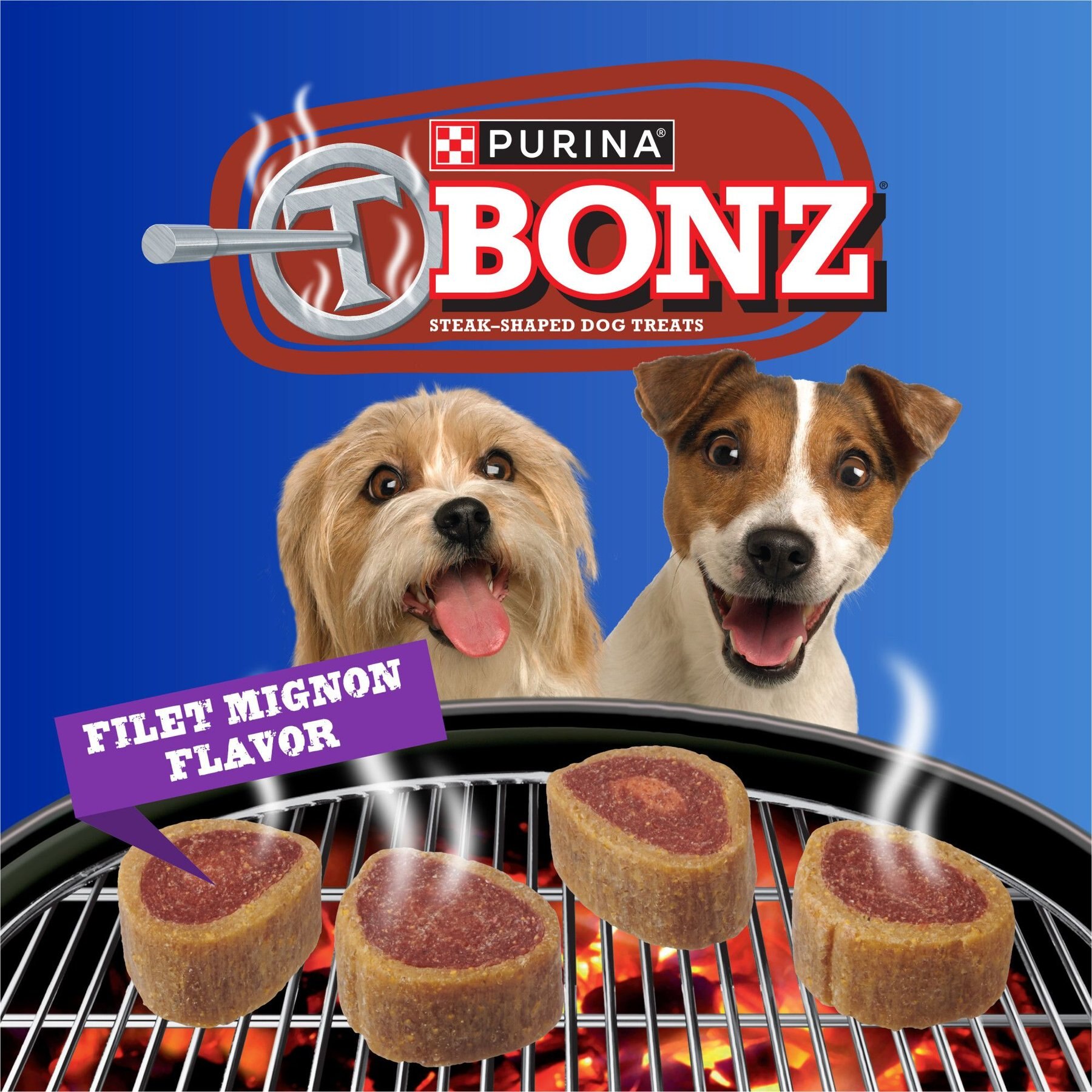 Purina TBONZ Filet Mignon Beef Flavor Steak Shaped Adult Soft & Chewy Dog Treats