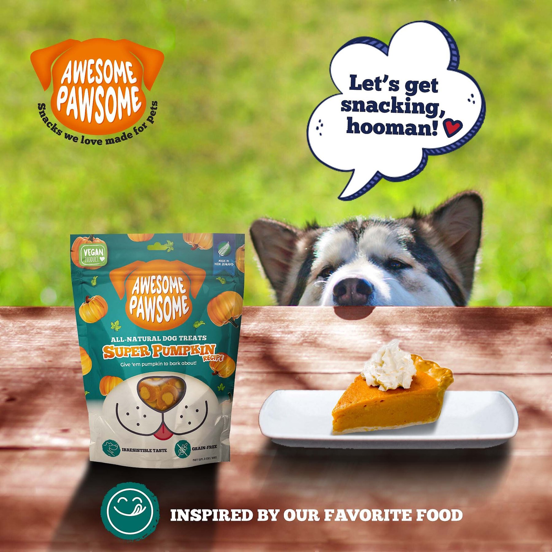 Awesome Pawsome Super Pumpkin Recipe Dog Treats, 3-oz bag