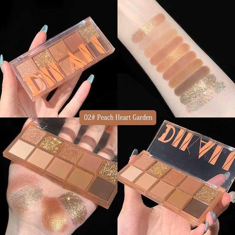 10 Colors Eyeshadow Palette Nude Shimmer Pearly Matte Earth Color Eyeshadow Shiny Powder Eye Shadow Disc Eye PigmentsXJ250520