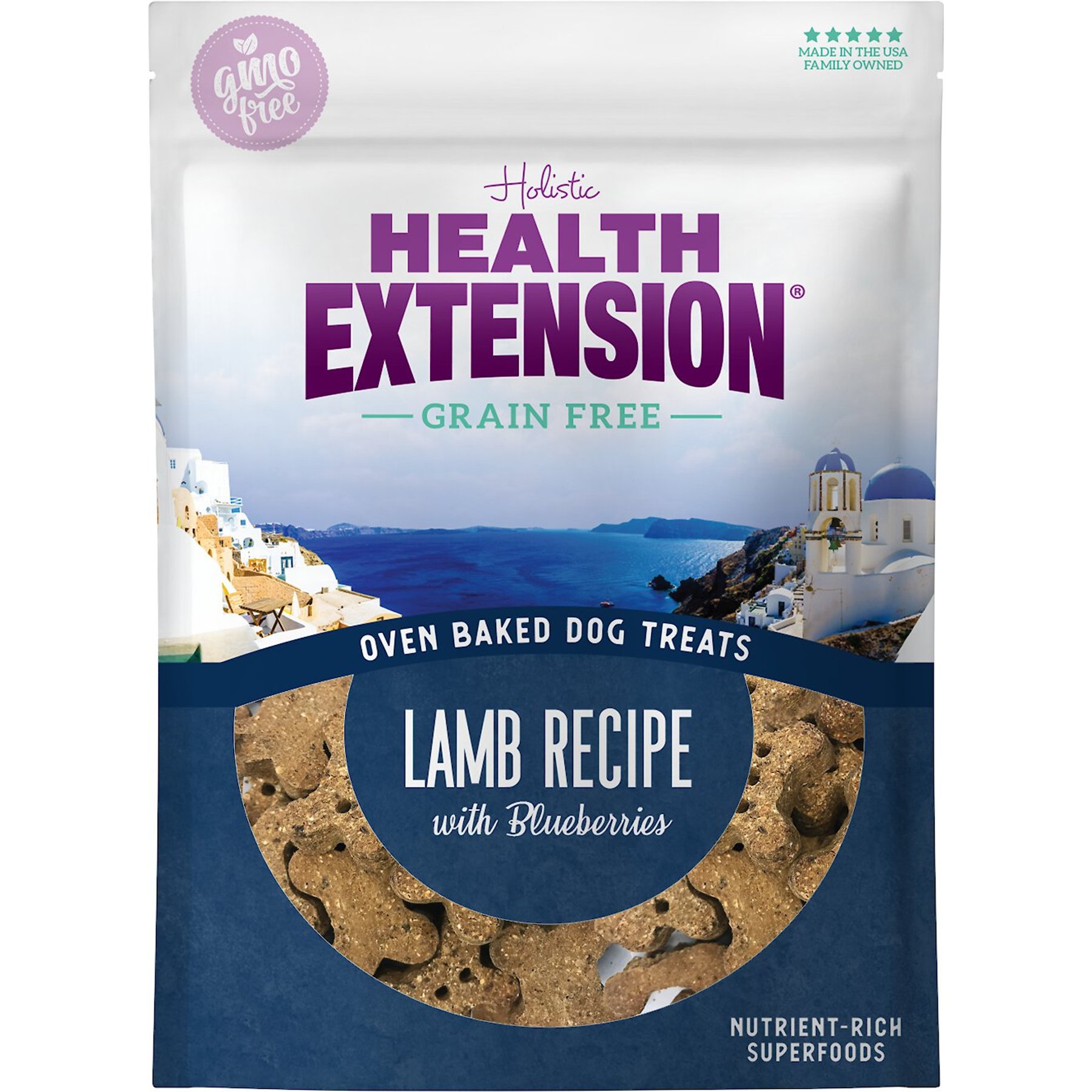 Health Extension Grain-Free Oven Baked Lamb Recipe with Blueberries Dog Treats