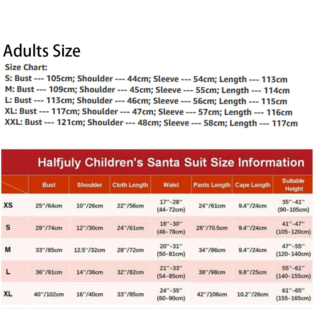 Man Santa Claus Suit Adult Christmas Cosplay Costume Red Deluxe Velvet Fancy 8pcs Set Xmas Party Family Costume Outfits 241121