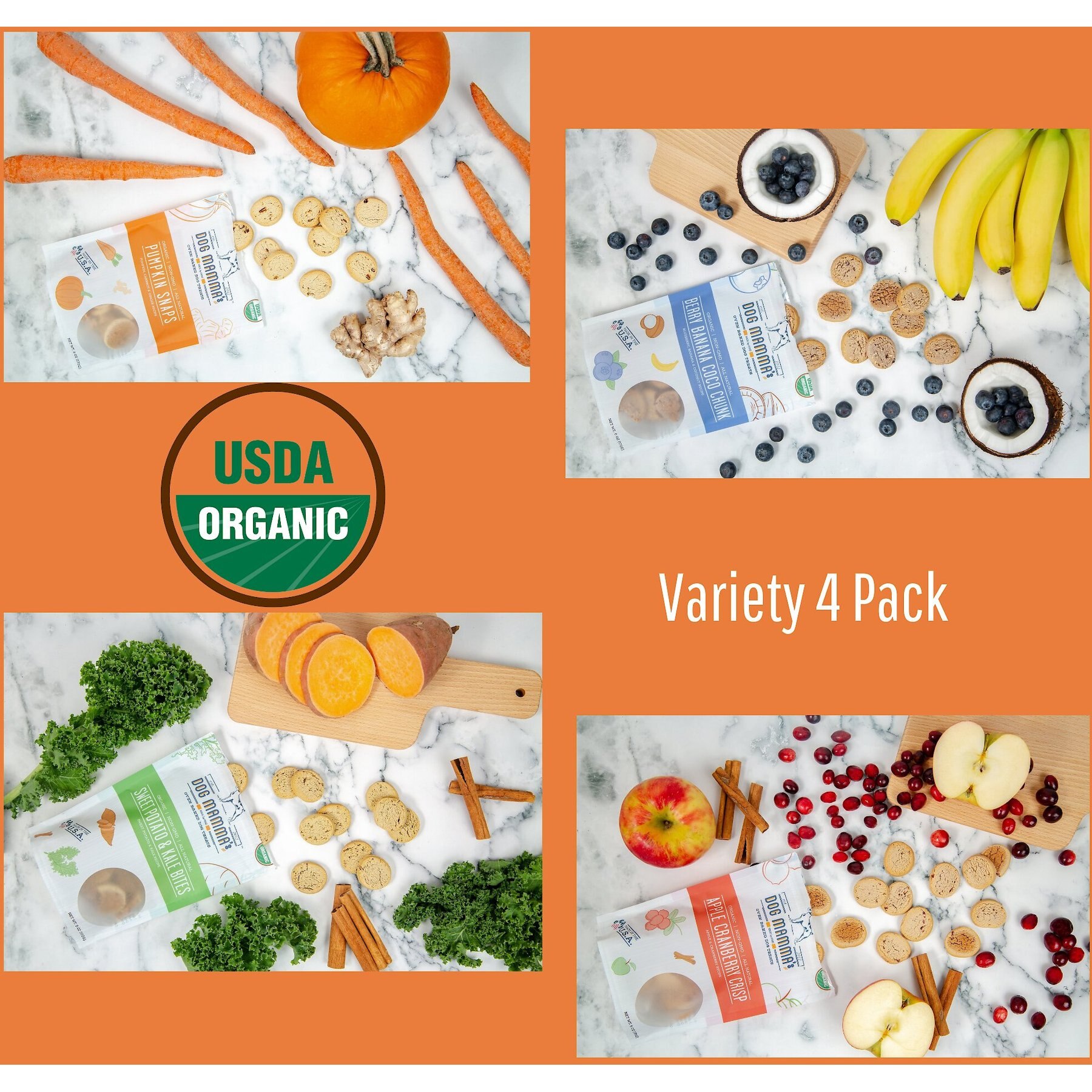 Dog Mamma’s Organic Variety Dog Treats, 4.6-oz bag