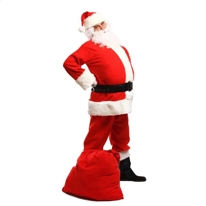 Santa Claus Clothes Fancy Dress In Christmas Men Adult Christmas Cosplay Costume Christmas Santa Claus Costume Cosplay 241121