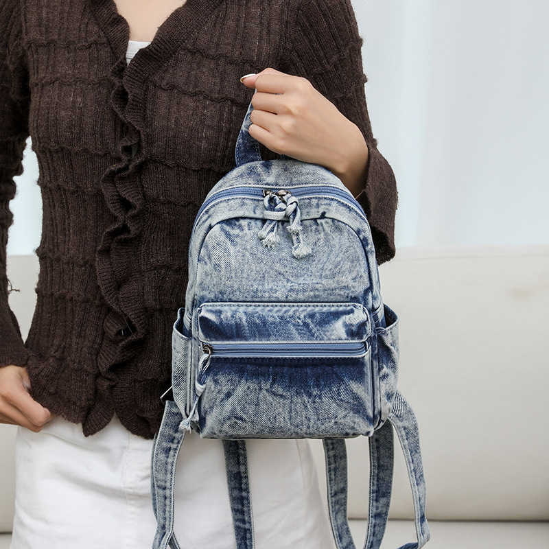 leisure backpack for female college students backpack for male students instagram trendy cool junior high school students simple and fashionable small