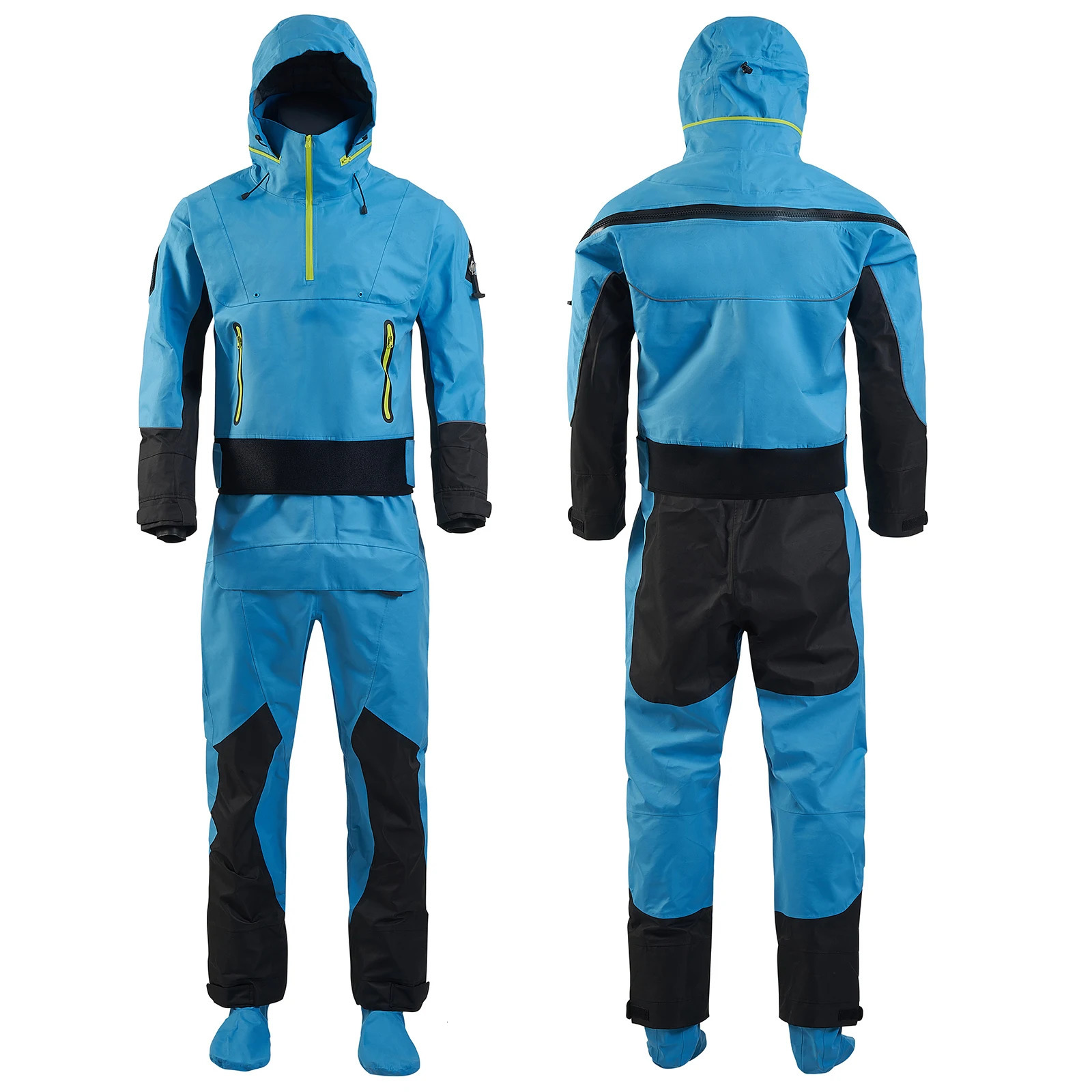 Kayak Drysuit For Men Dry Suits Latex Cuff And Splash Collar Three-layer Waterproof Material Kayaking Surfing Paddling DM114 240419