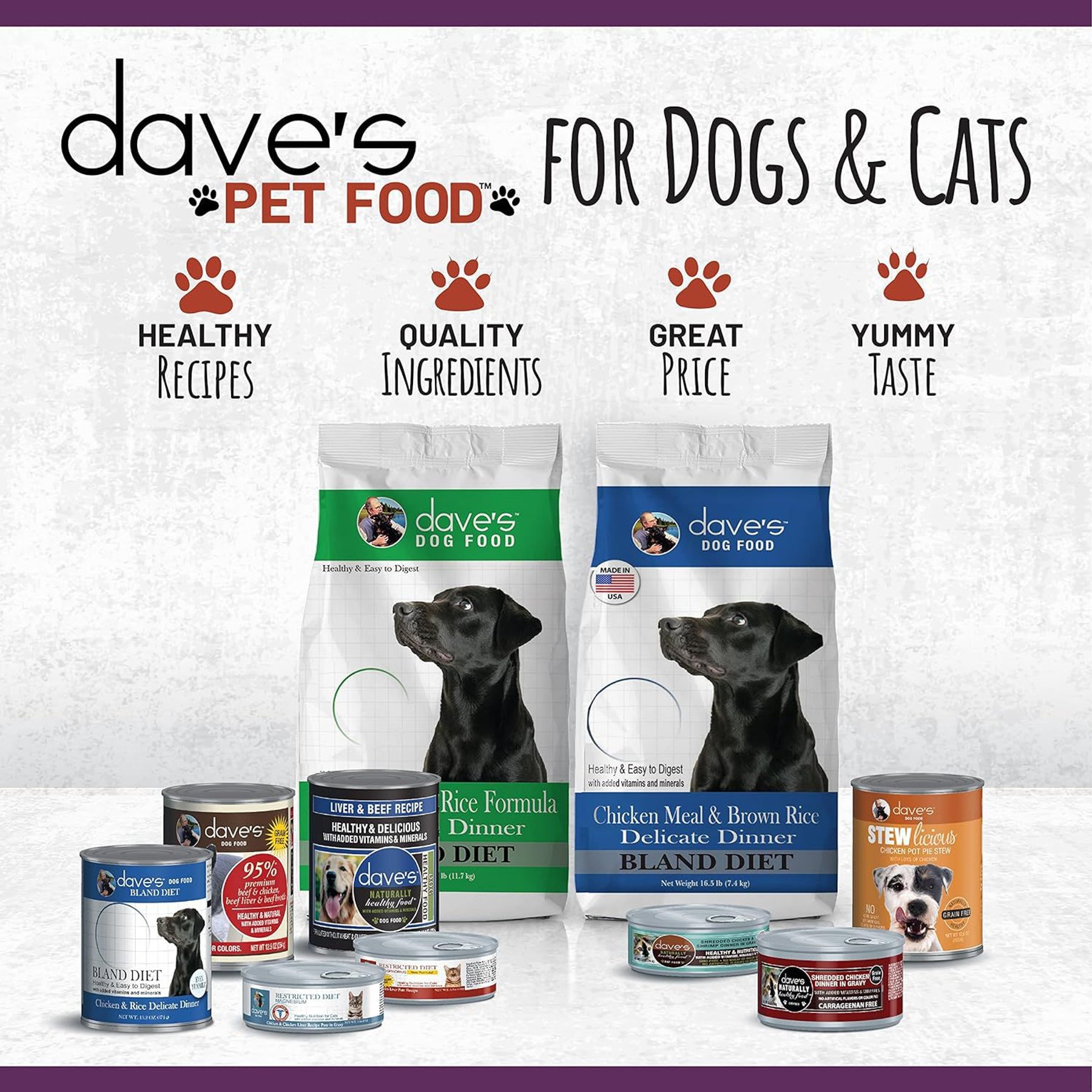 Dave's Pet Food Gravylicious Chicken & Beef with Veggies Grain-Free Canned Wet Dog Food, 12-oz can, case of 12