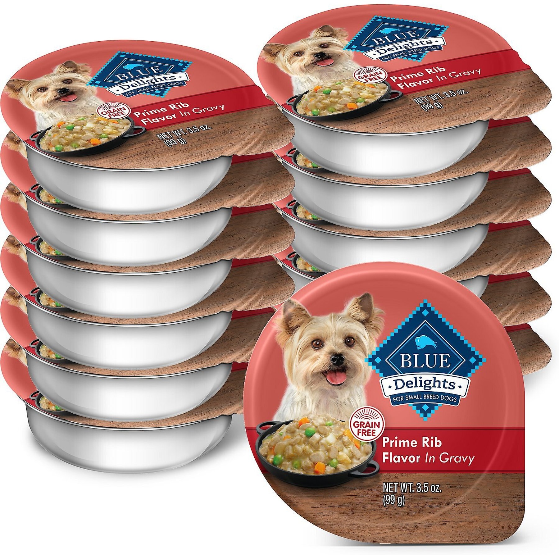 Blue Buffalo Divine Delights Prime Rib Flavor Hearty Gravy Dog Food Trays