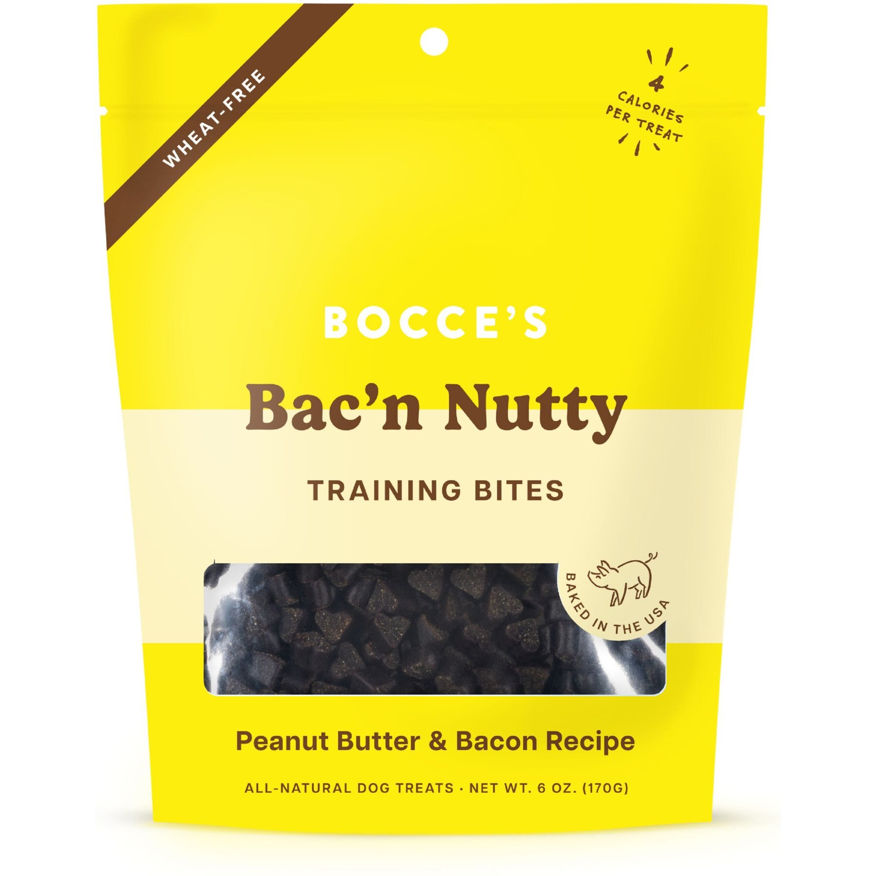 Bocce's Bakery Bac'n Nutty PB & Bacon Training Bites Dog Treats