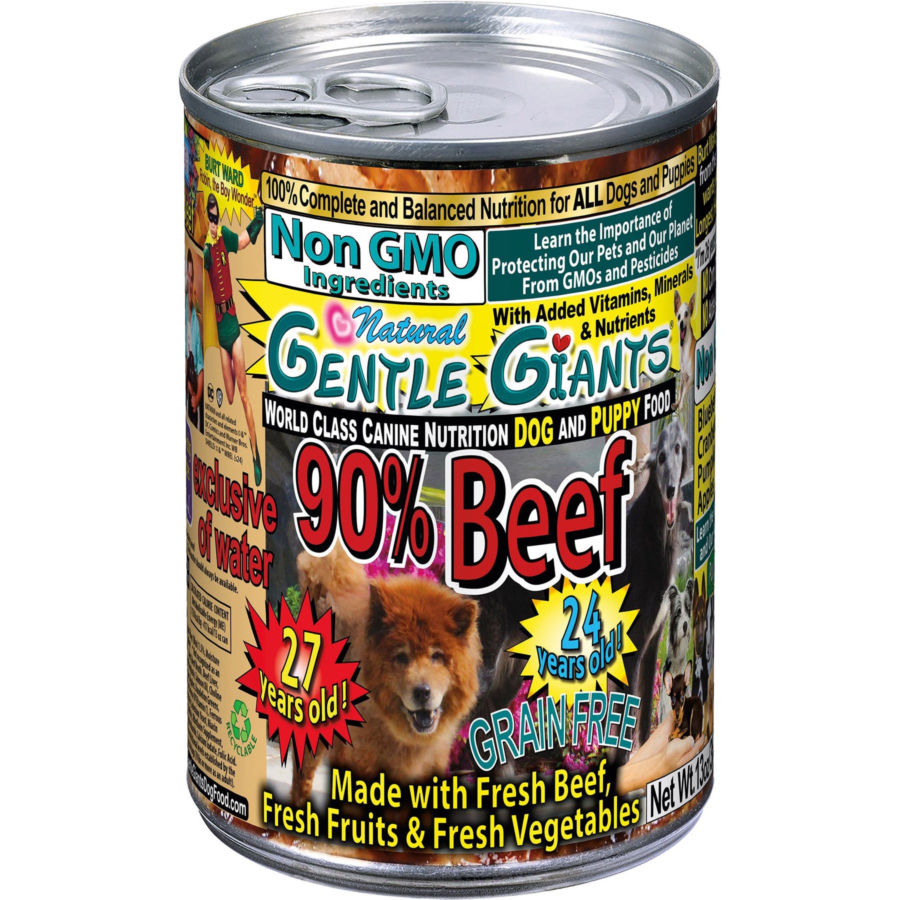 Gentle Giants Non-GMO Puppy Grain-Free Beef Wet Dog Food