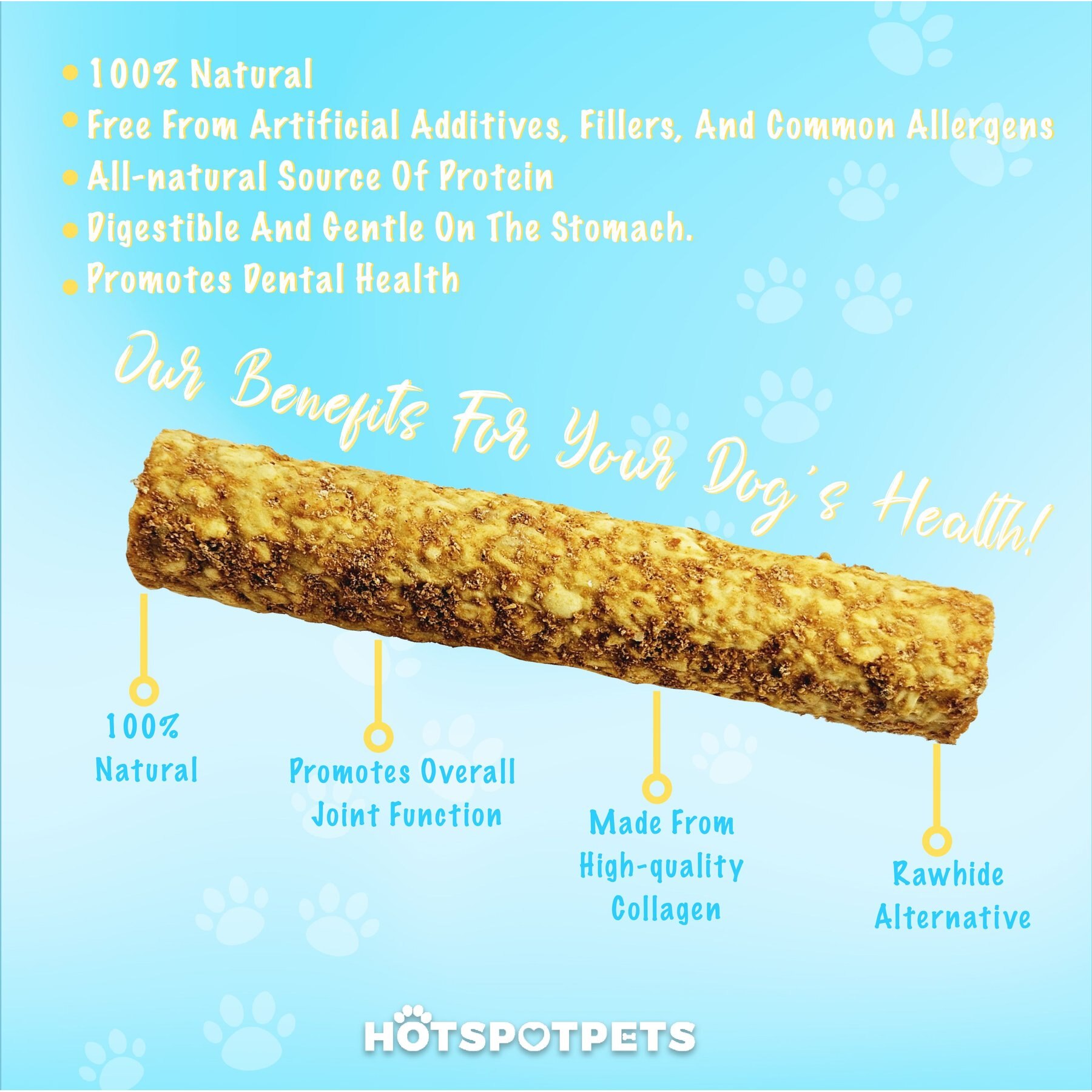 HOTSPOT PETS 6-in Beef Crunchy Munchy Rolls Dog Treats