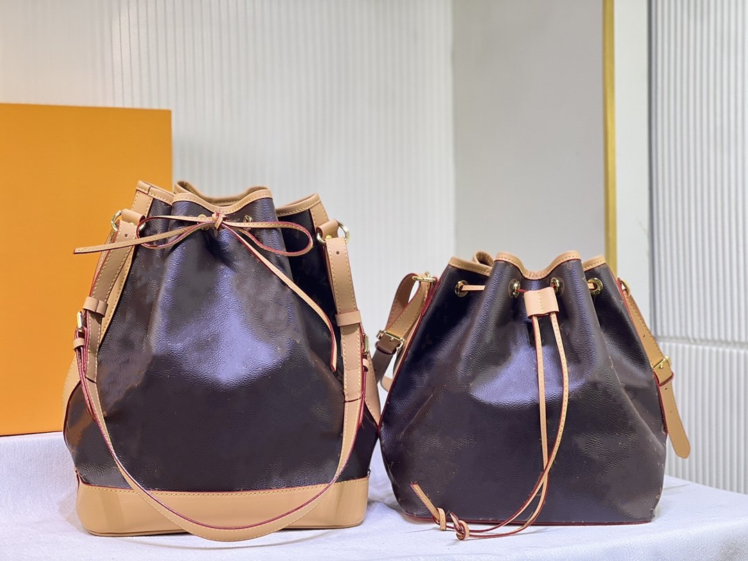 Noe Luxury retro bag GM MM women's drawstring bucket bag classic handbag NANO M42224 M42225 leather shoulder bag crossbody bag bucket bag women's wallet