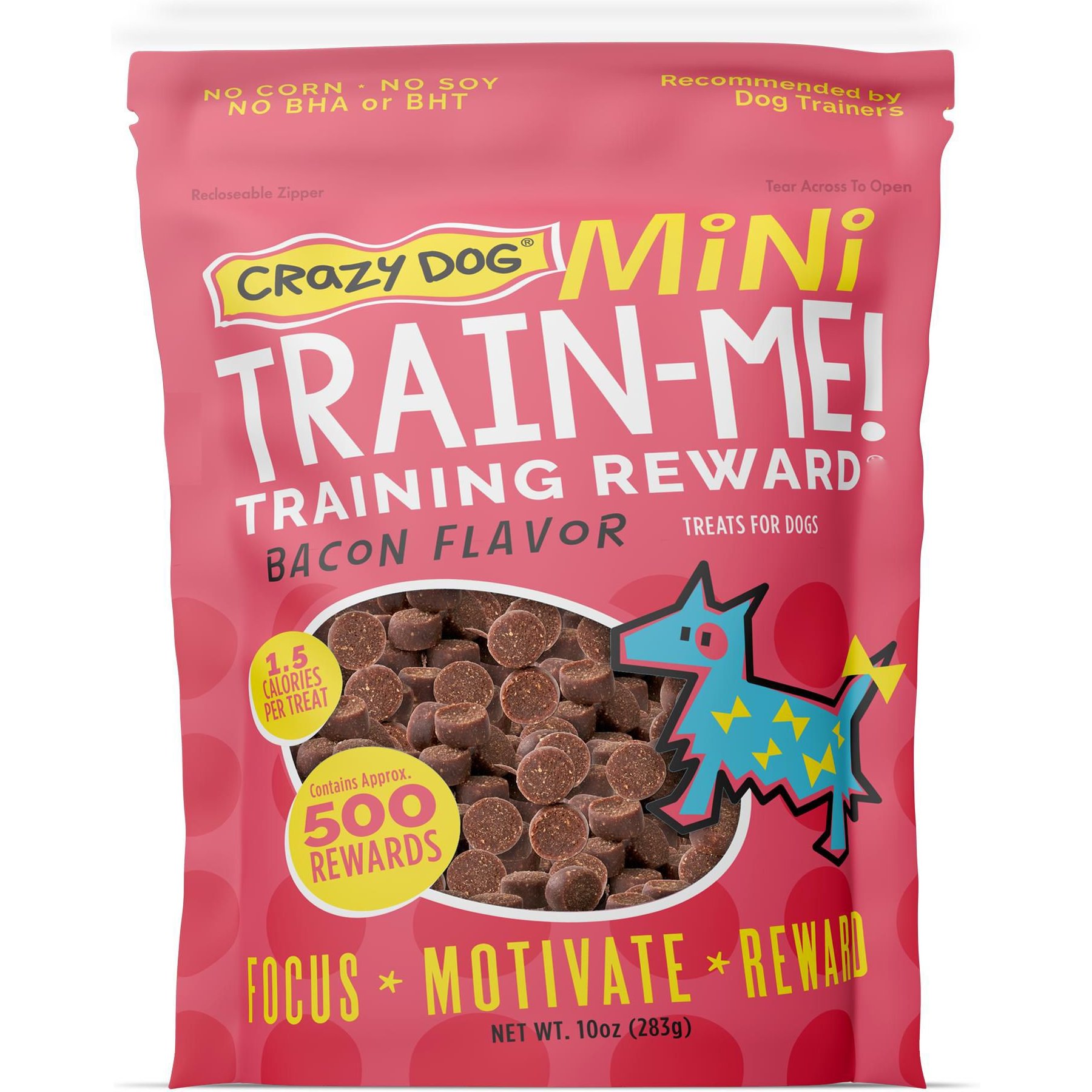 Crazy Dog Train-Me! Minis Bacon Flavor Dog Treats