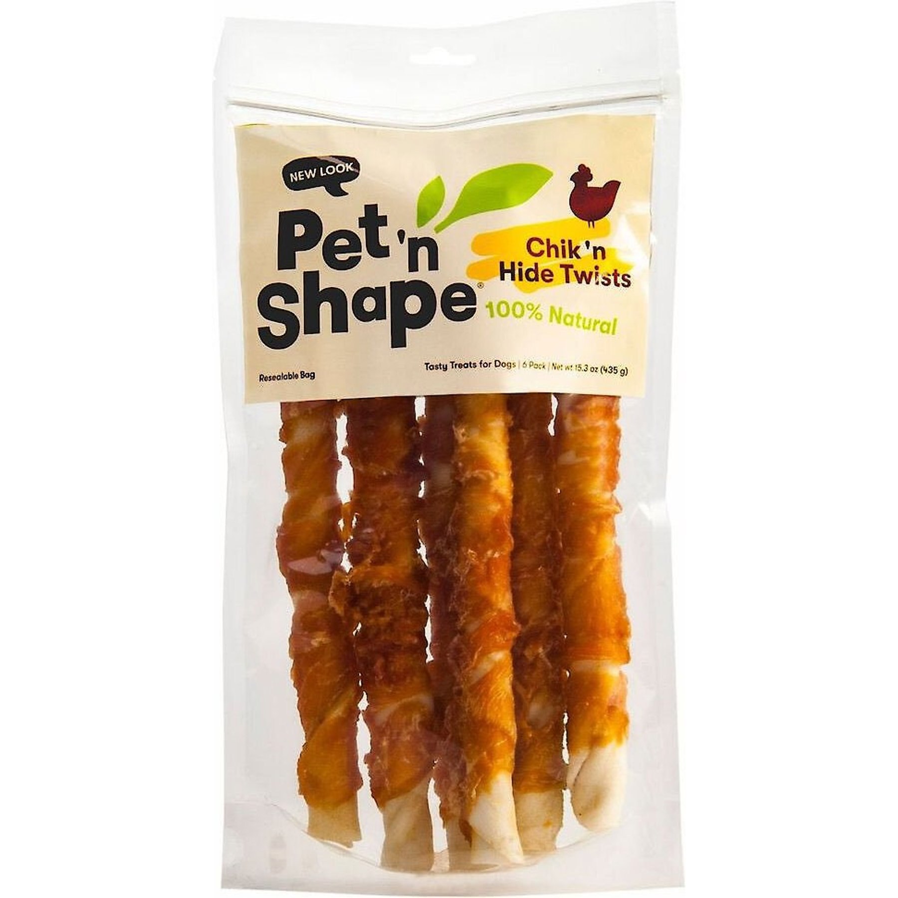 Pet 'n Shape All-Natural Chicken Hide Twists Dog Treats