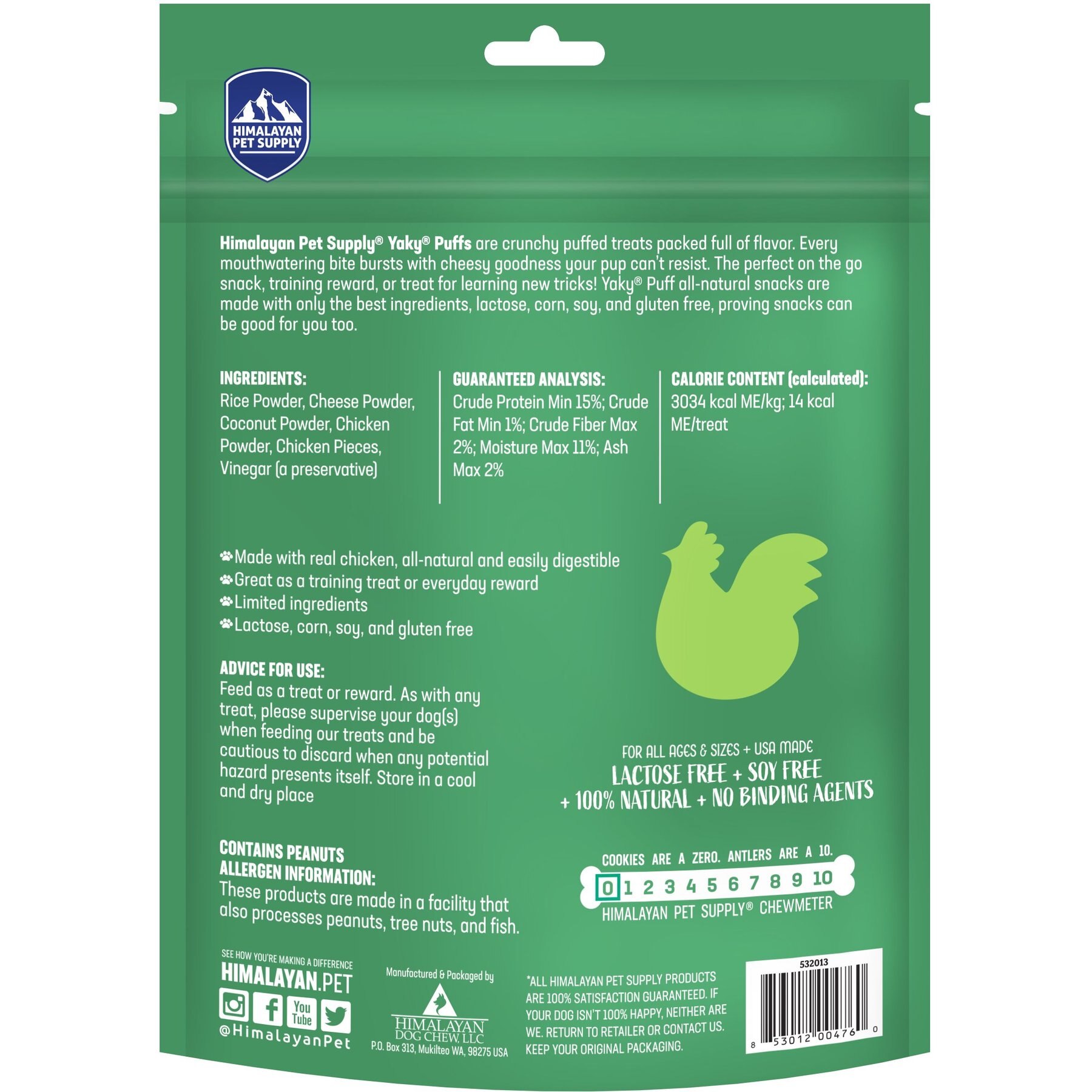 Himalayan Pet Supply Grain-Free yakyPUFF Chicken Dog Treats
