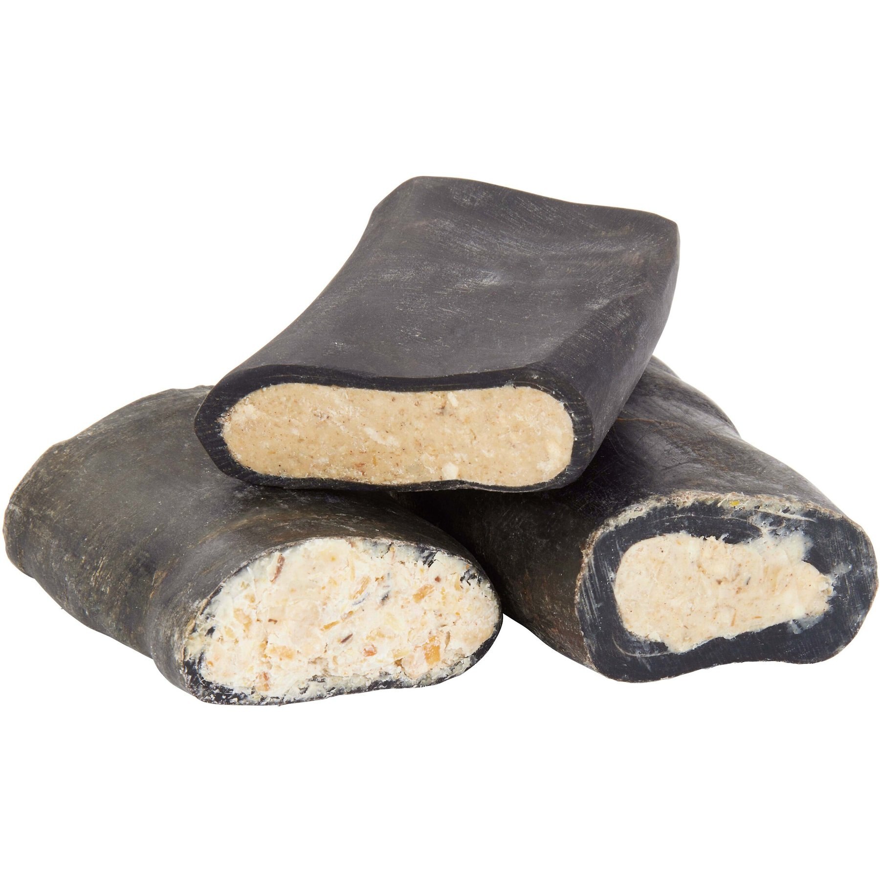 Bones & Chews Peanut Butter Flavor Stuffed Water Buffalo Horn Dog Treats