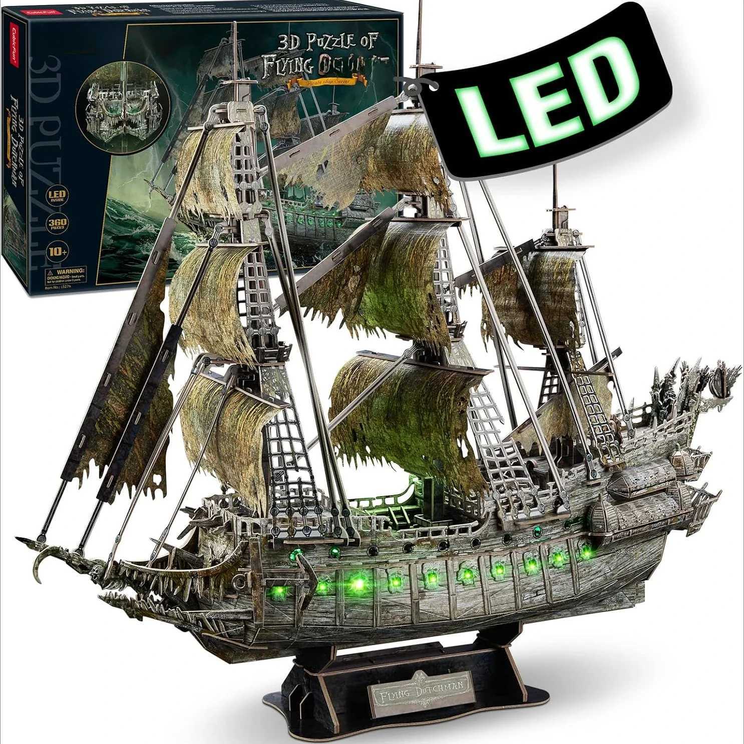3D assembly pirate ship model assembly difficulty DIY ship model adult craft mens gift model kit W241120