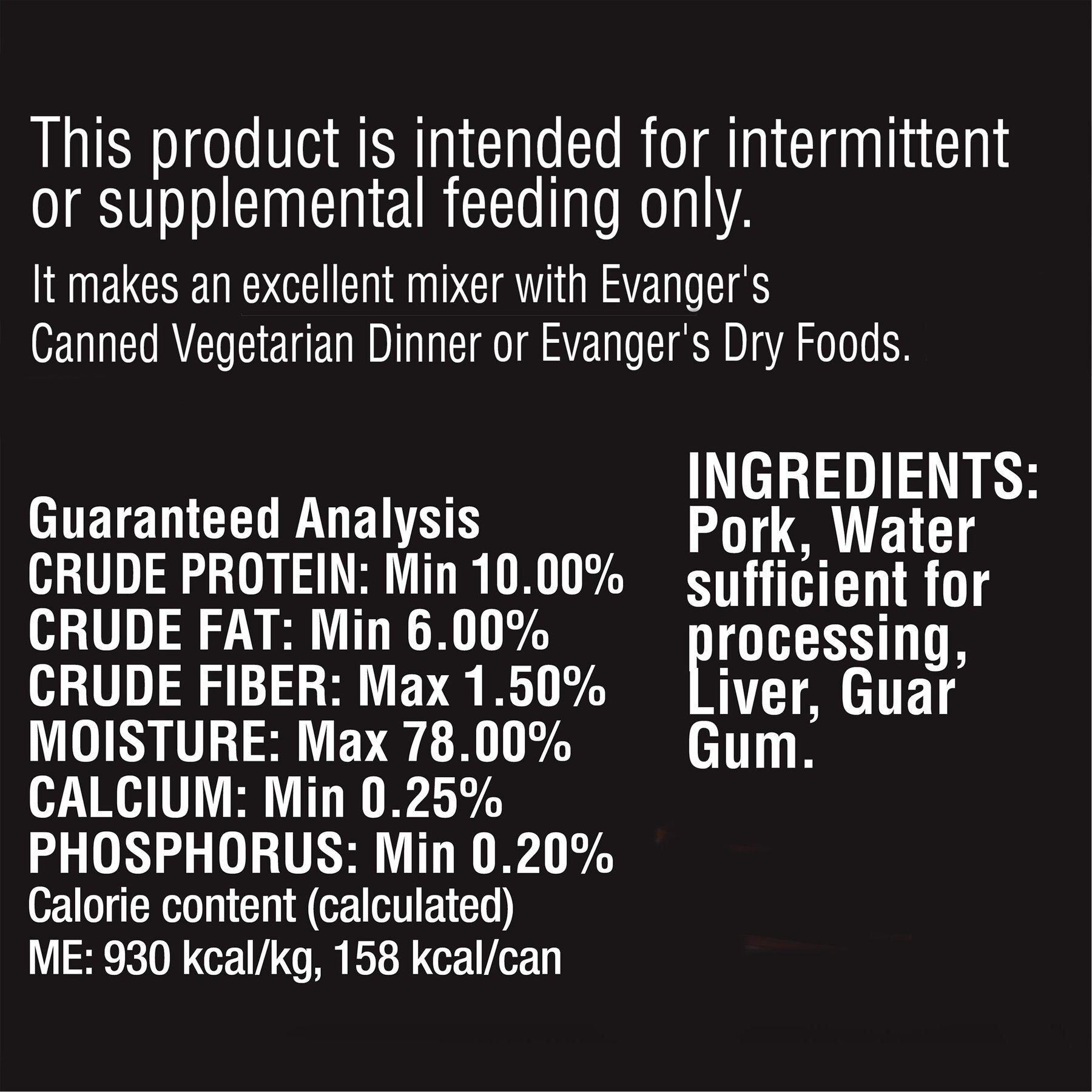Evanger's Grain-Free Pork Canned Dog & Cat Food