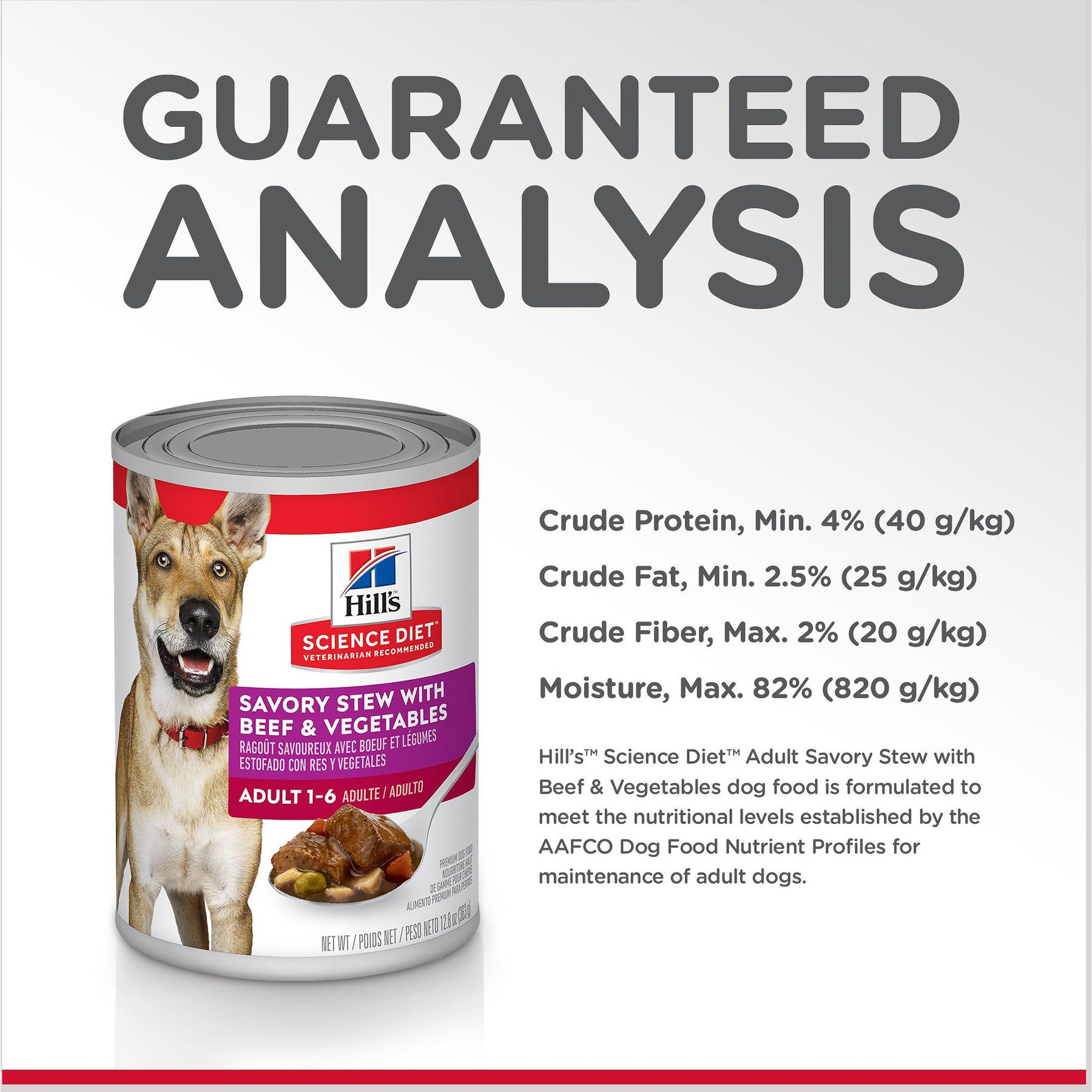 Hill's Science Diet Adult Savory Stew with Beef & Vegetables Canned Dog Food