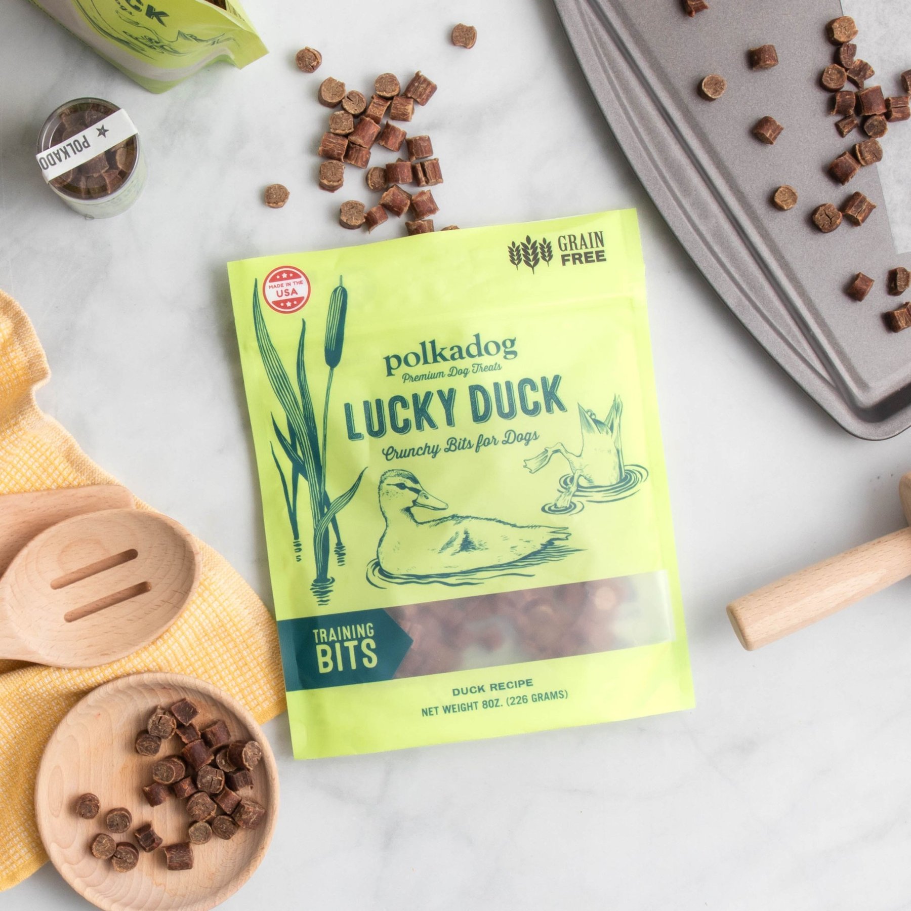 Polkadog Lucky Duck Training Bits Dehydrated Dog Treats
